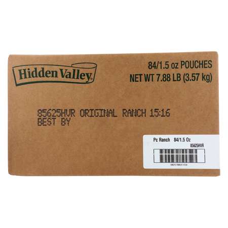 HIDDEN VALLEY Hidden Valley Original Ranch Dressing 1.5 oz. Packet, PK84 85625HVR